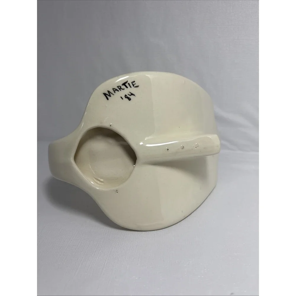 Vintage Beige Ceramic Swan Hand Towel Wash Cloth Holder Soap Bathroom Decor